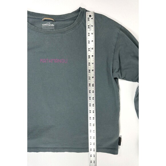 Kathmandu Long Sleeve T Shirt Womens Small Washed Gray Pink Happy Outdoors - Picture 9 of 13